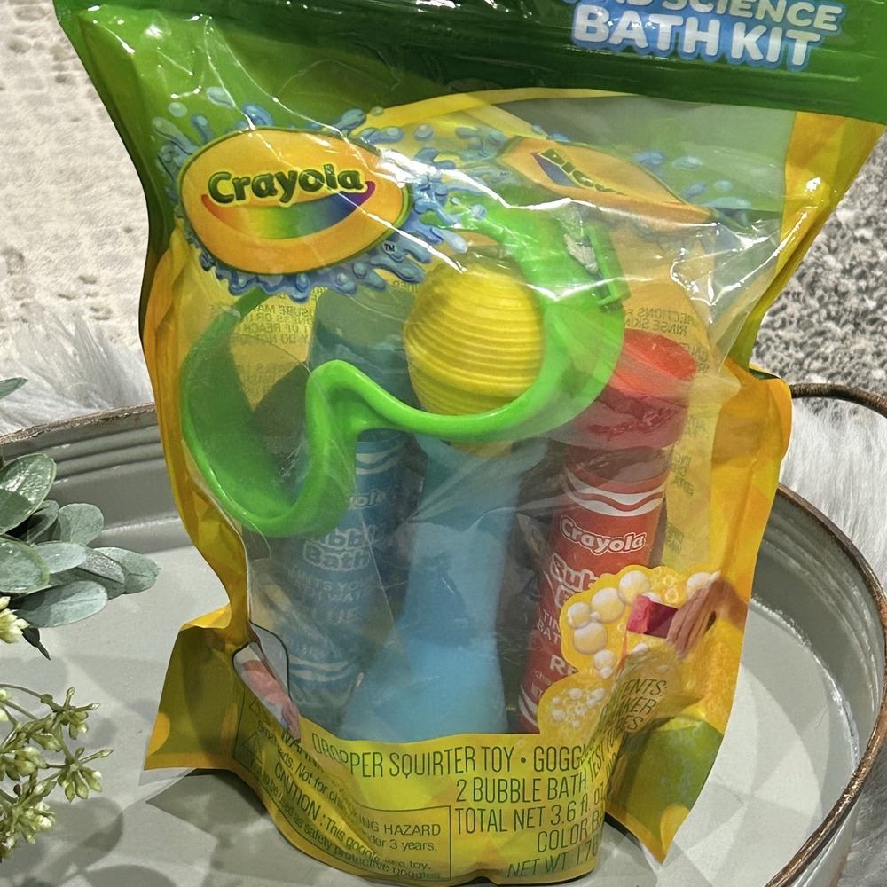 Crayola‎ Mad Science Bath Kit Goggles, Beaker, 2 Bubble Bath Test Tubes - Sealed - Picture 6 of 6